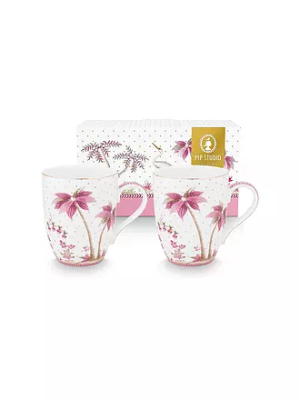 PIP STUDIO | Henkelbecher Large 2er Set 350ml  JOLIE DOTS Gold/Pink | 